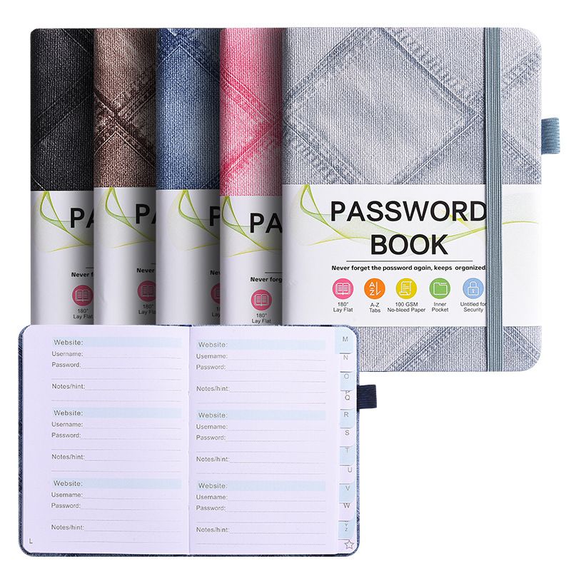 Home Office Phone Number - Caderno Organizador B6 com Textura Jeans