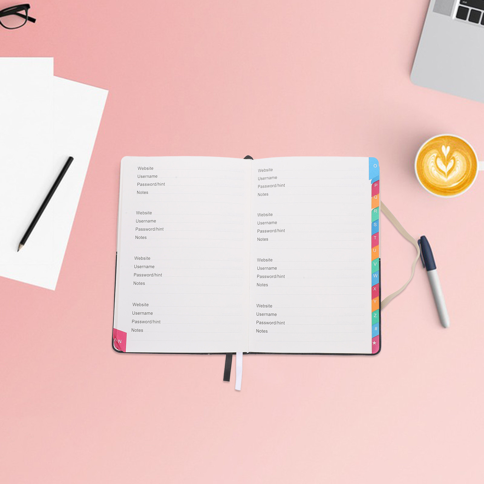 Home Office Phone Number - Organizador de Endereços A5, Livro Portátil