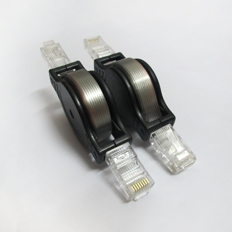 Home Office Programmer - Cabo RJ45 Cat5e Retrátil 2PCS 1.5M