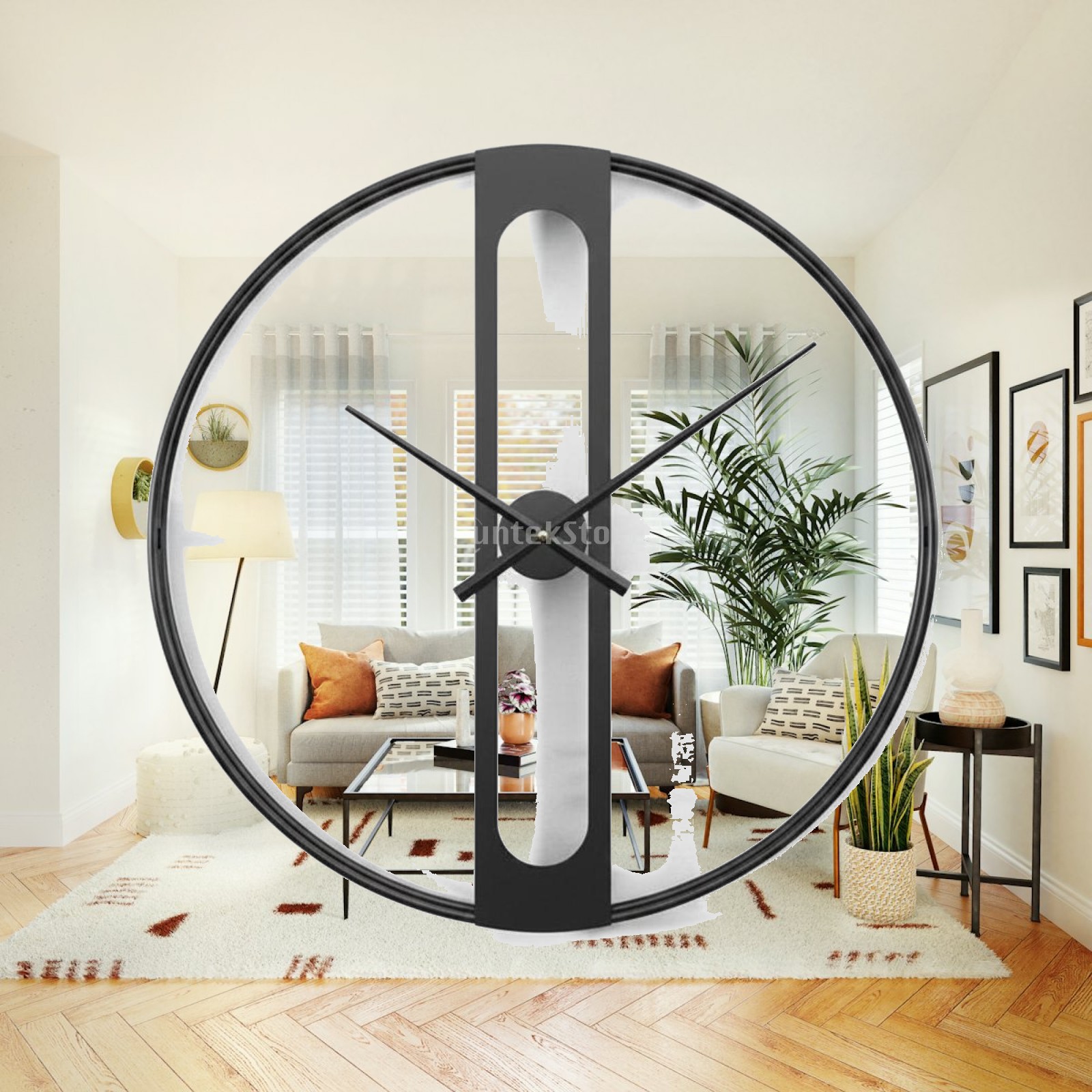 Home Office Industrial Design - Relógio de Parede Estilo Industrial com