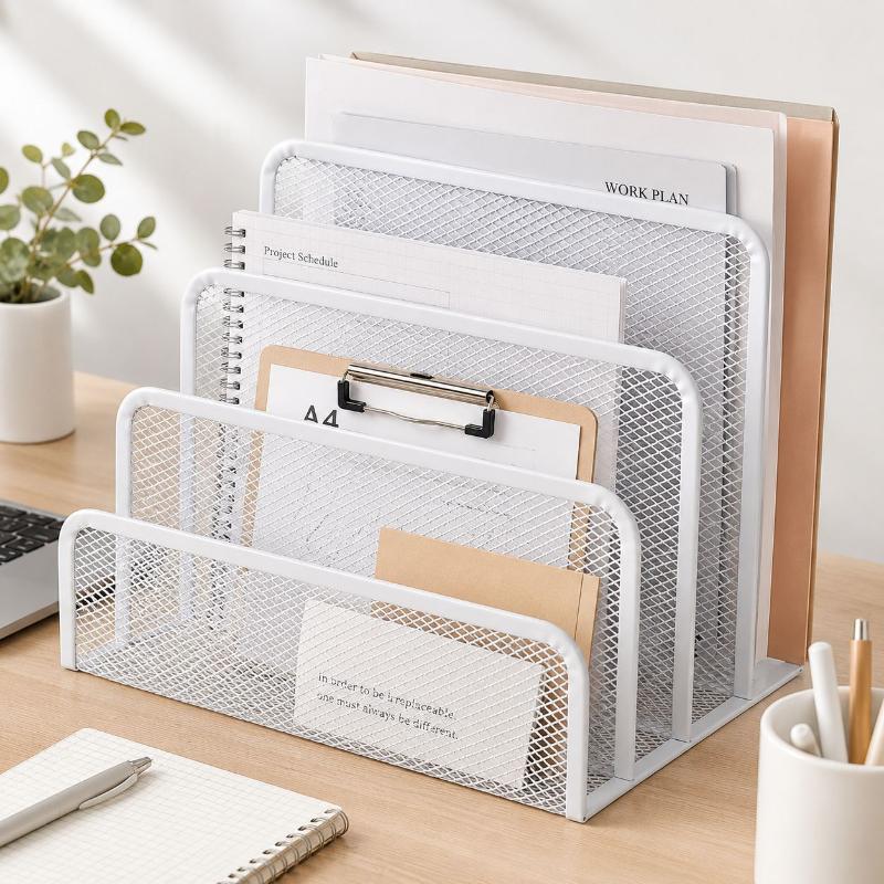 Home Office Organization - Organizador de Mesa em Metal Preto