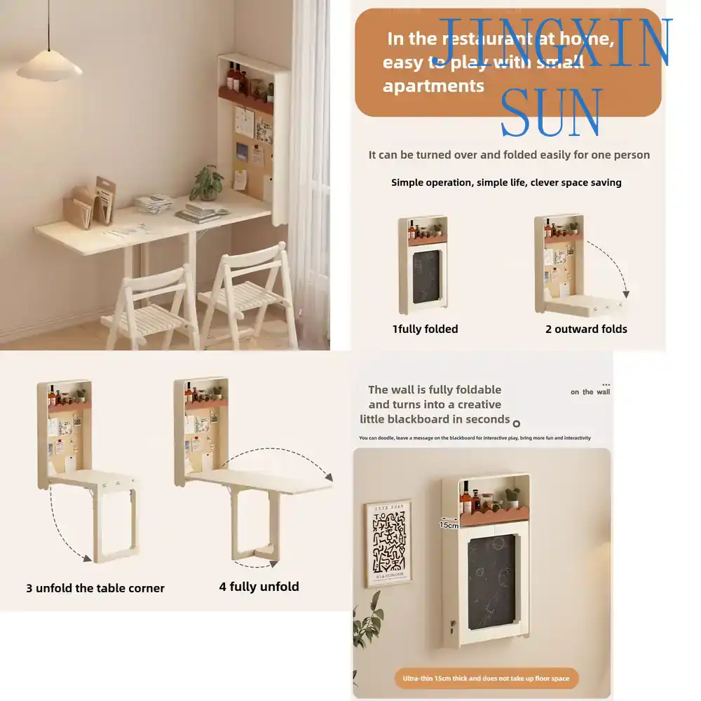 Home Office Ikea - Mesa de Parede Moderna Dobrável com