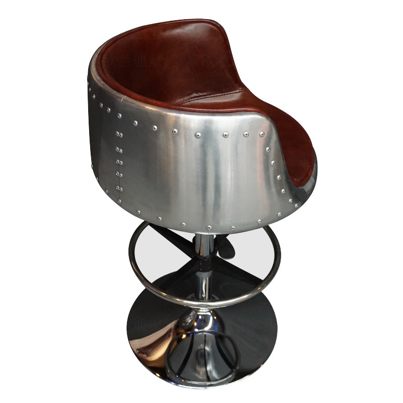 Cadeira de bar de couro estilo - Home Office Industrial Design avaliação e preço