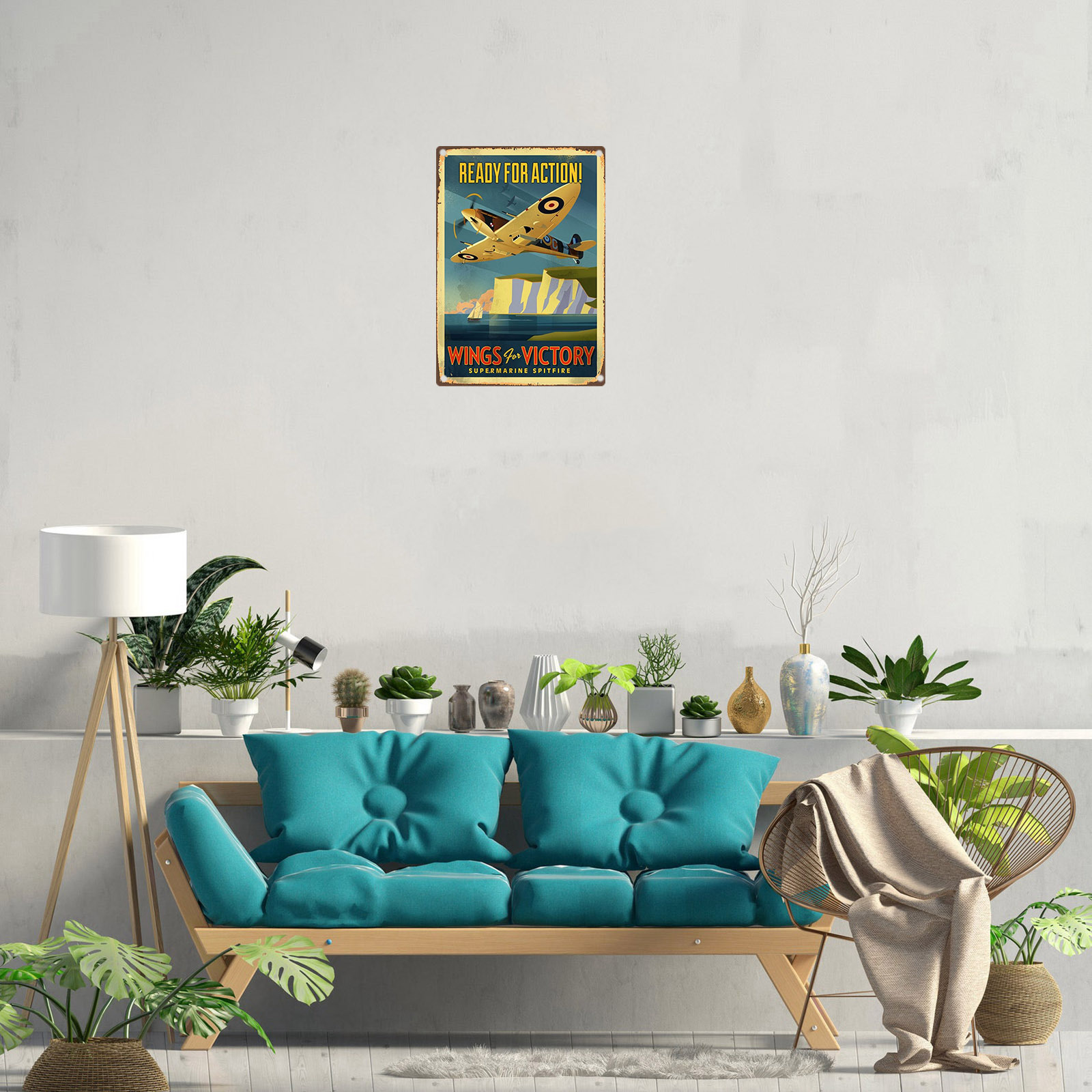 CIFBUY Arte de Parede em Metal - Home Office British avaliação e preço