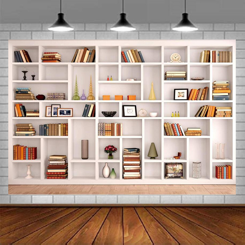 Fundo Fotográfico de Estante B - Home Office Zoom Background Free avaliação e preço