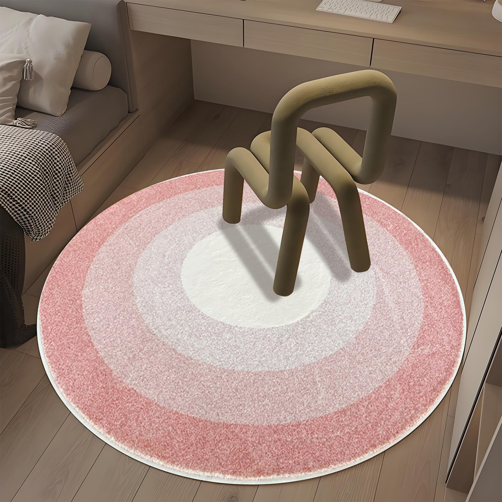 Tapetes macios e fofos, redond - Home Office Rug avaliação e preço