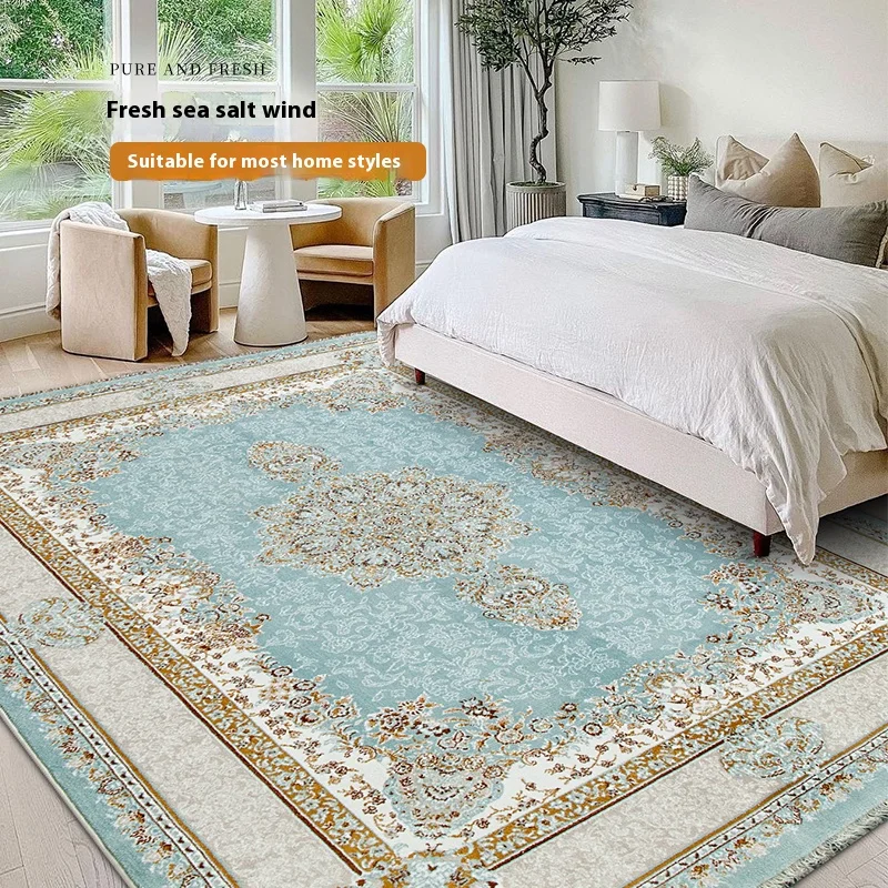 Vikama turco azul borla tapete - Home Office Rug avaliação e preço