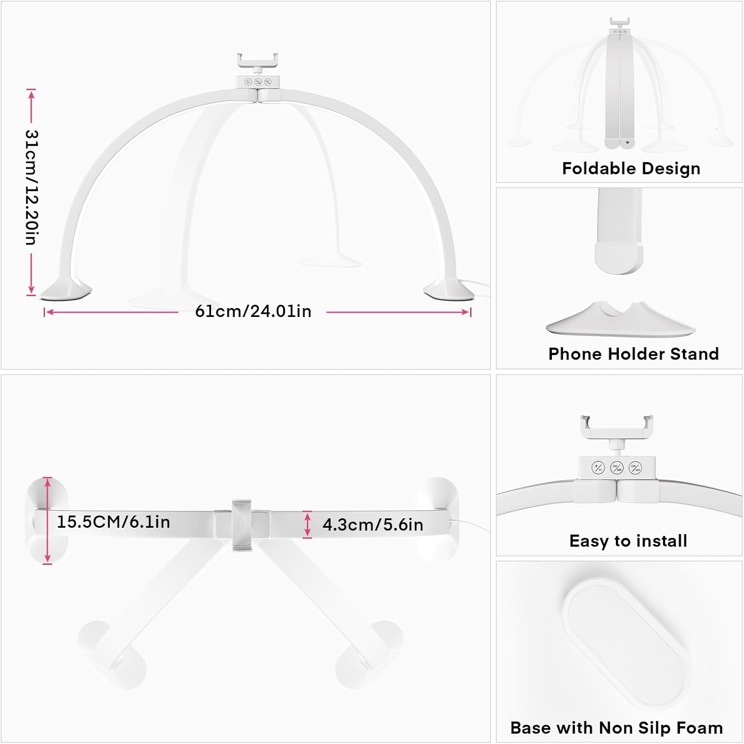 Meia lua luz em forma de u art - Home Office Setup avaliação e preço